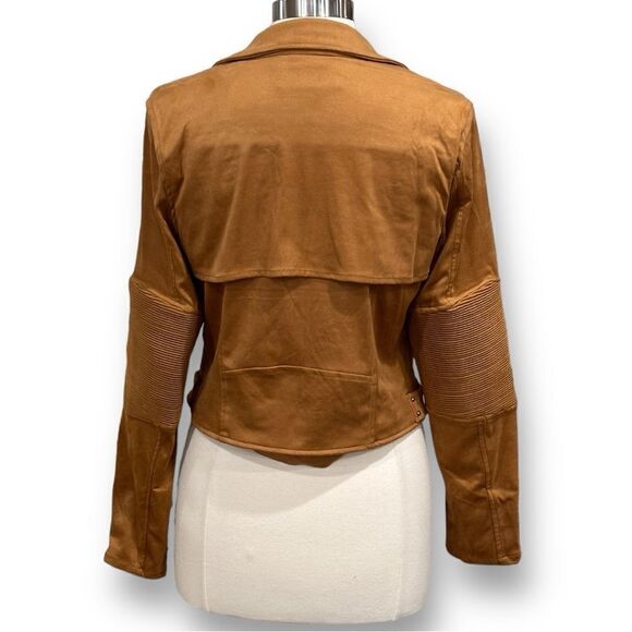 [BLANKNYC] Women’s Faux Suede Moto Jacket in the Size Medium in Toasted Caramel - Picture 9 of 16